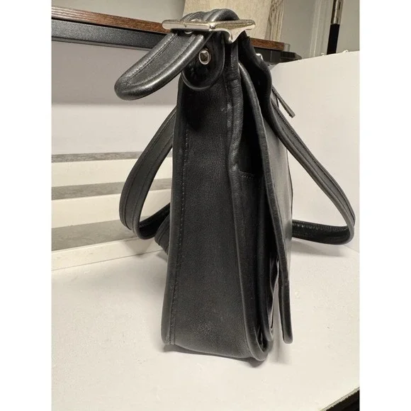 VTG Coach Bag Legacy Medium Studio Flap 9145 Black Leather Crossbody Purse Y2K - Picture 3 of 16
